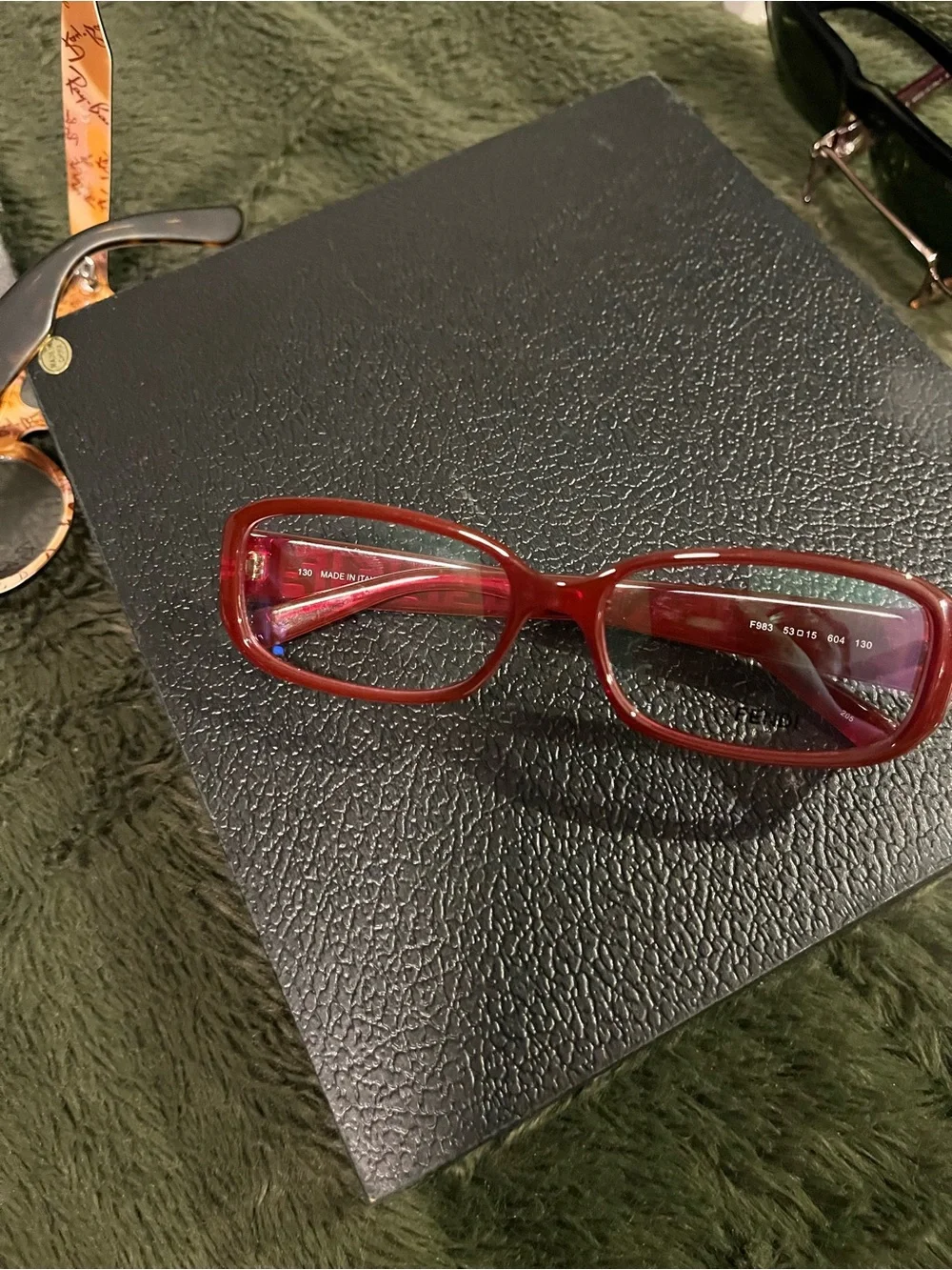 FENDI Eyeglasses Frame F983 (604) Women Acetate Red Italy Made 53-15-130,